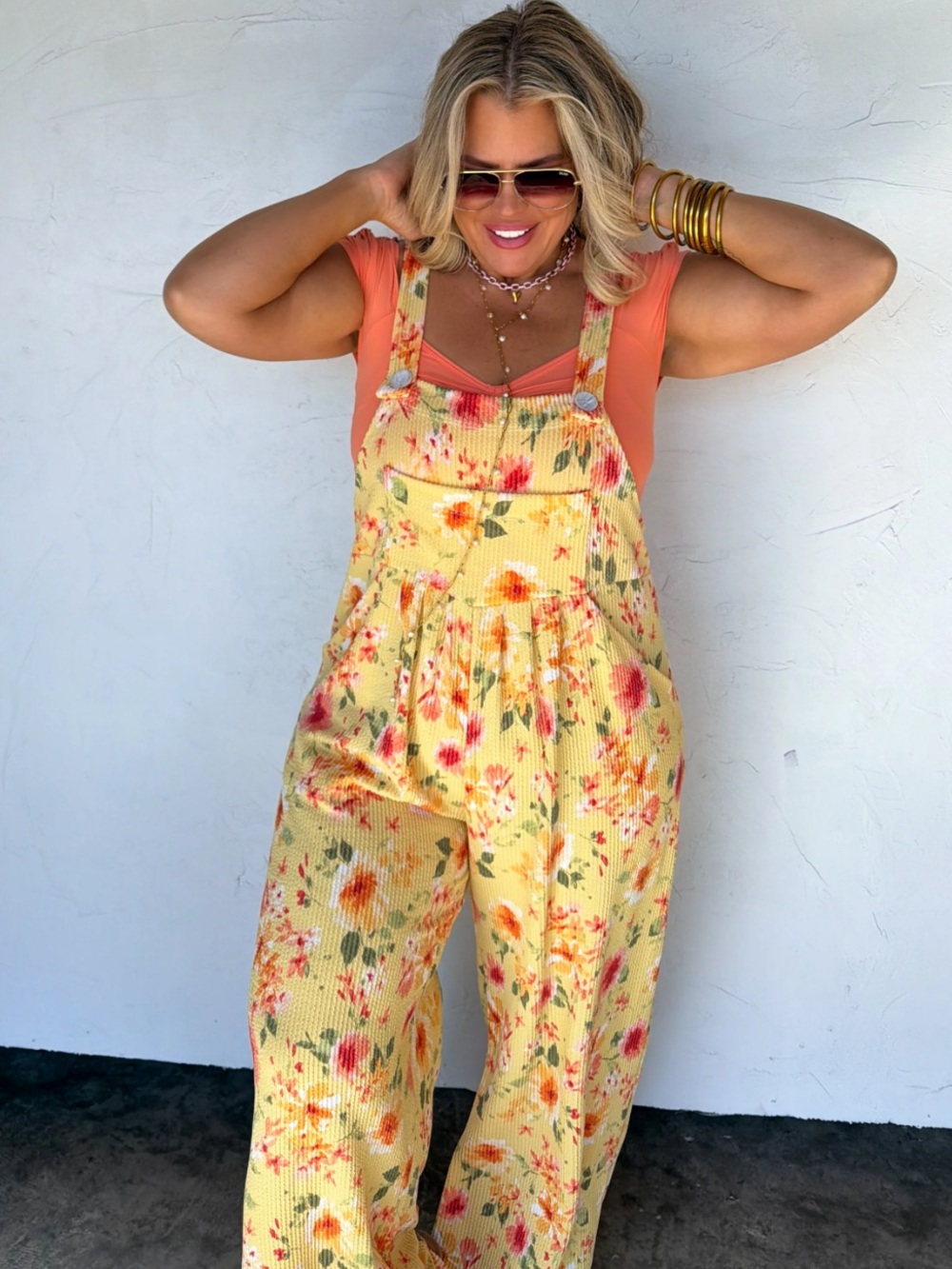 BS1–Vibrant Floral Overalls